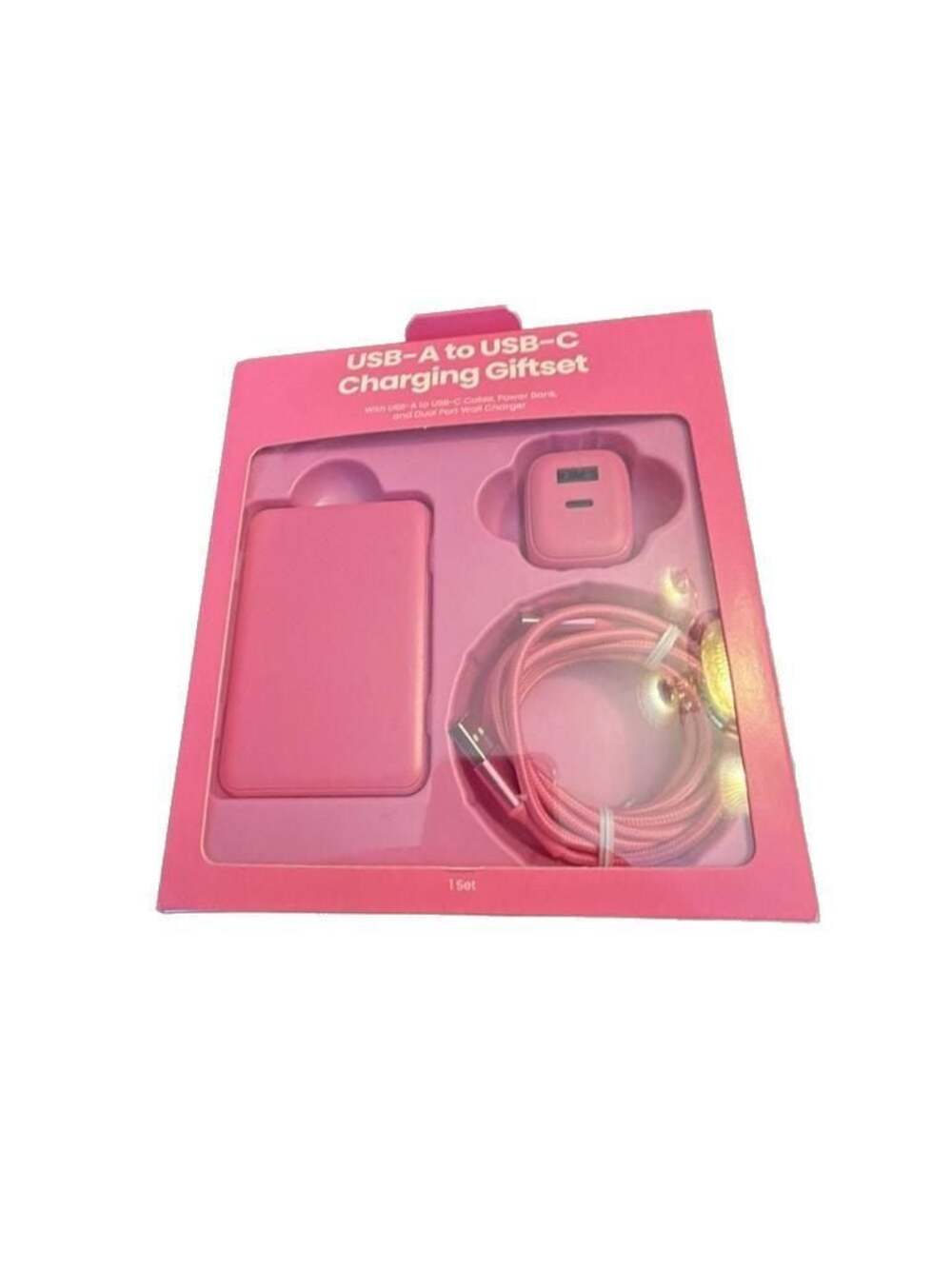 Chug USB-A to USB-C Charging Giftset Pink